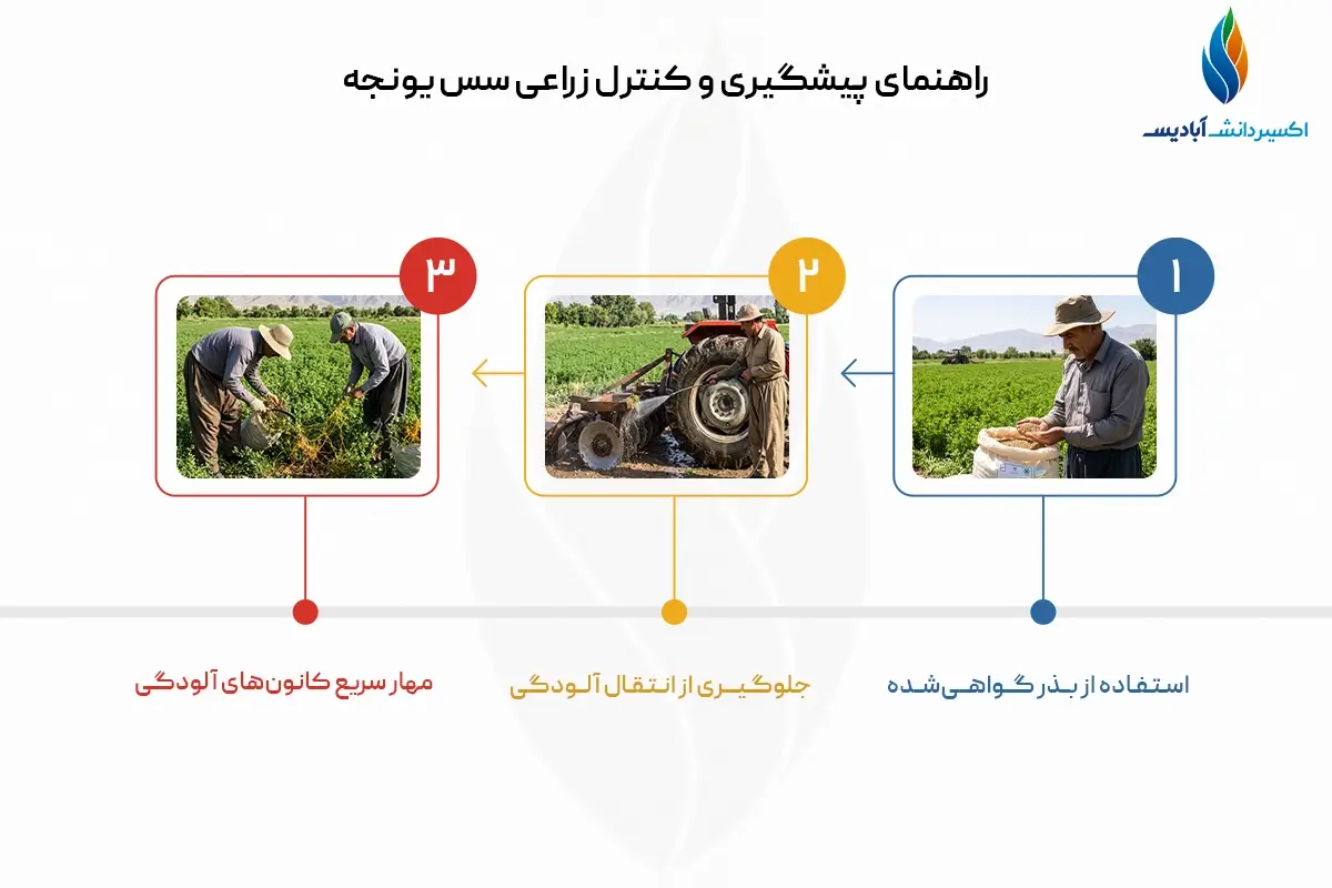 راهنمای پیشگیری و کنترل زراعی سس یونجه